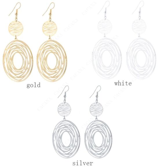 Big Oval Earrings - Picture 1 of 6
